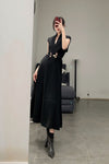 mame kurogouchi belt flare dress MM22SS DR023 black